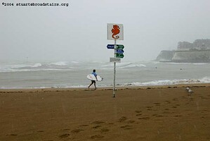 Summer @ Broadstairs? Believe it or not this was taken on 7th July 2004 and shows just how bad UK summer weather can be, still it did not put off the surfers! (c) 2004 Broadstairs