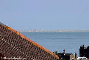 French coast from Broadstairs - Believe it or not this is the French coast from our roof window looking SE from Broadstairs. This has to be some 25+ miles away! (c) 2006 Broadstairs