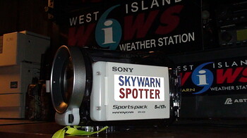West Island Weather Station SKYWARN Camera - Sony SPK-HCD Waterproof Sports Pack for underwater use with DCR-SR220 West Island Weather Station SKYWARN STORM CAMERA Product Description Water-resistant housing lets you capture beautiful underwater scenery to a depth of 17 feet. Includes built-in microphone and external controls for power, zoom, record, and photo capture. Product Description: Provides water resistance down to depth of 5 meters. Compatible with wide range of Handycam models. Allows full control of main camera features: power on/off, mode select (movies, still images, video playback), REC start/stop, photo recording, variable speed zoom. Shoulder strap included