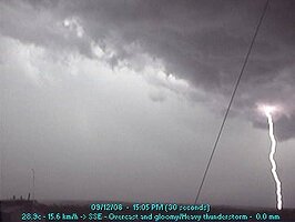 Mareeba - 2008 - Thunderstorm 9th December 2008 using webcam detection (c) 2008 www.gorgecreekorchards.com.au