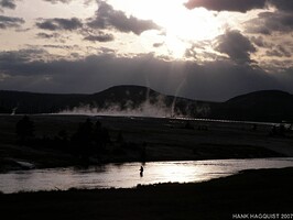 Yellowstone National Park - Midway Geyser Basin - Note the "mini" funnels in the picture.