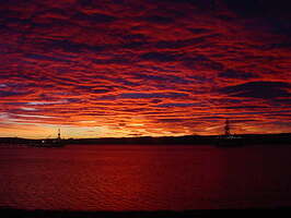 Sunrise in Invergordon Scotland - This picture was taken on a winter morning. The picture could almost be turned upside down and still look ok.